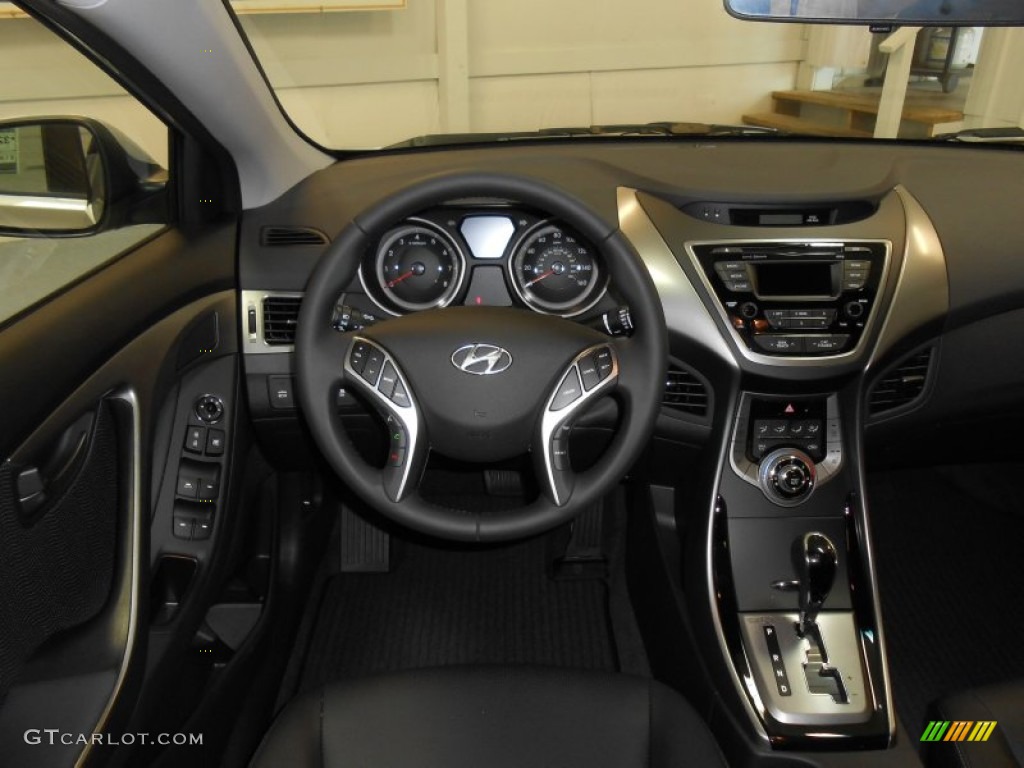 2013 Elantra Limited - Shimmering Air Silver / Black photo #10