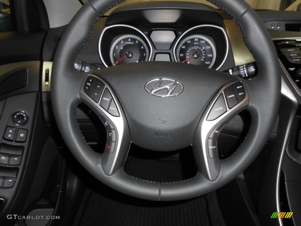 2013 Elantra Limited - Shimmering Air Silver / Black photo #15