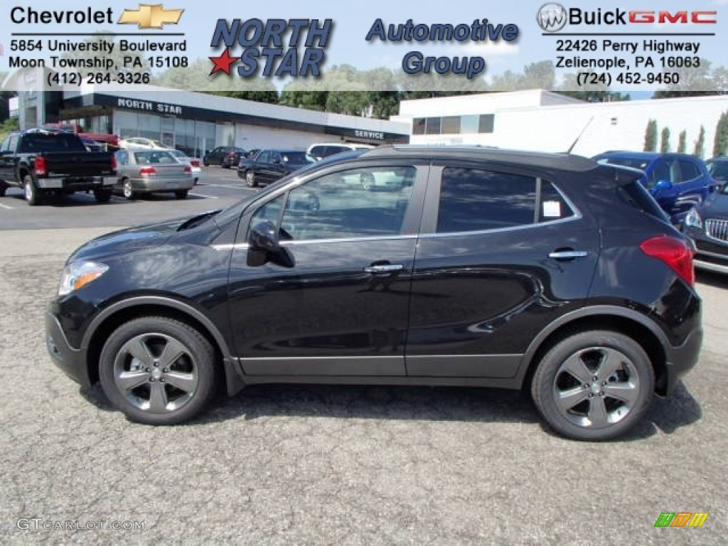 2013 Encore Leather AWD - Carbon Black Metallic / Ebony photo #1