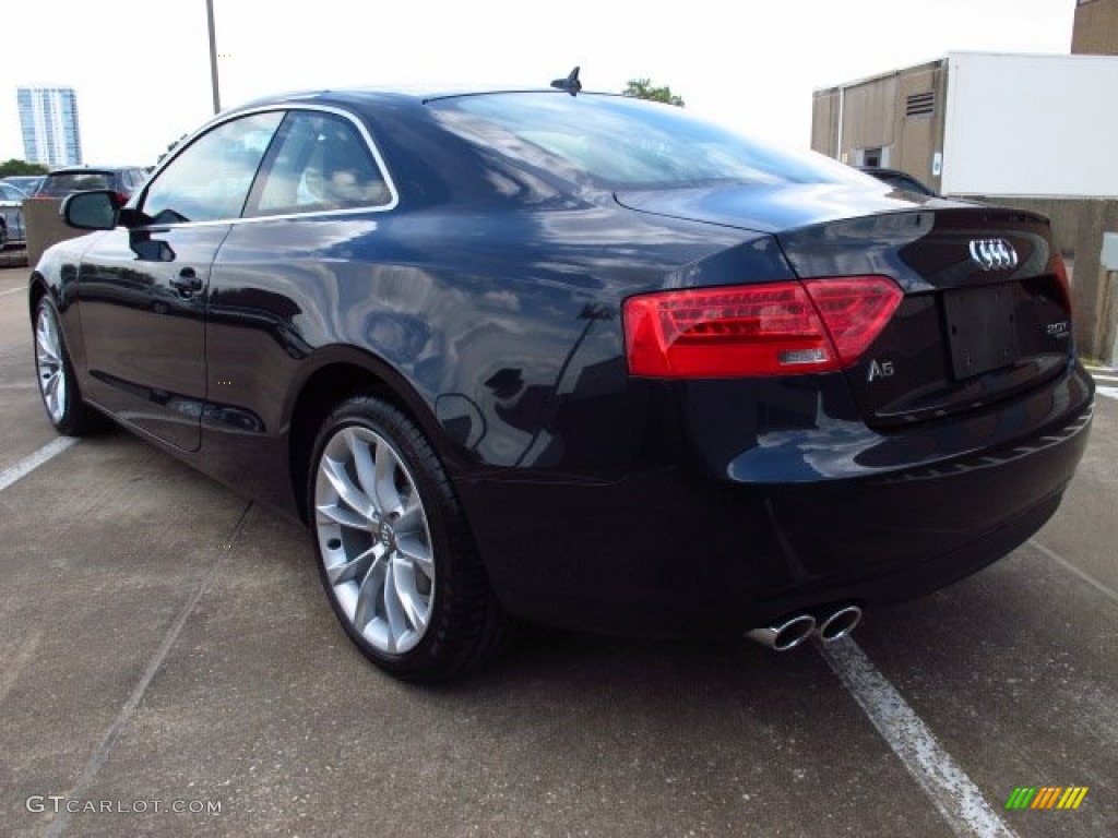 2014 A5 2.0T quattro Coupe - Moonlight Blue Metallic / Velvet Beige photo #4