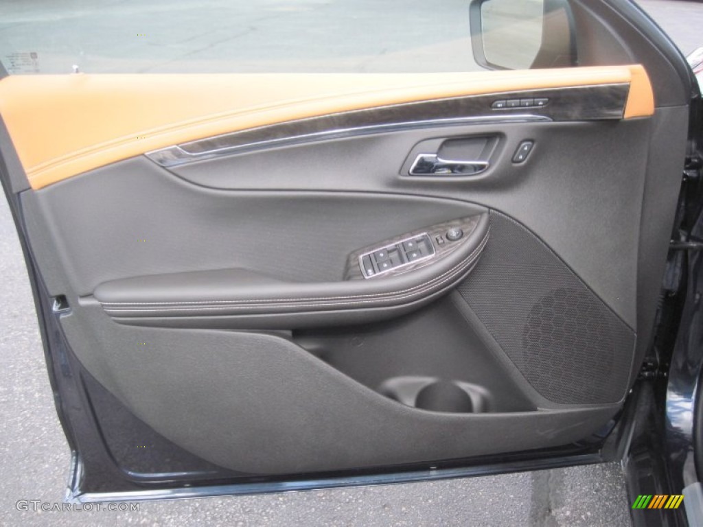 2014 Chevrolet Impala LTZ Jet Black/Mojave Door Panel Photo #83889812