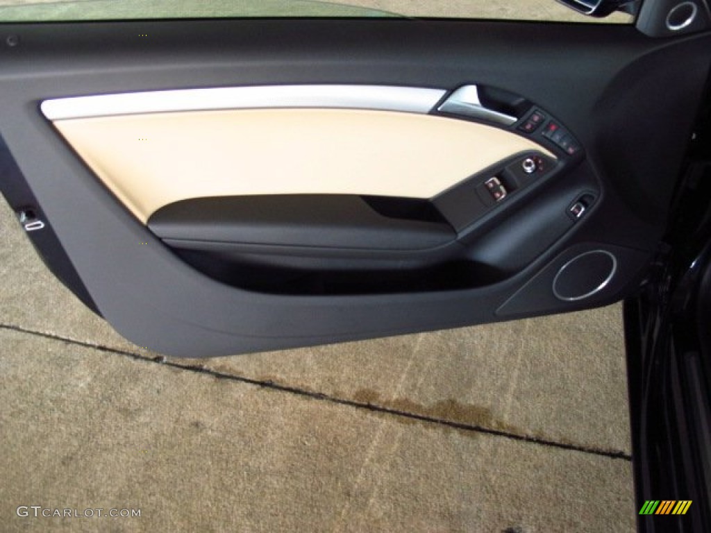 2014 Audi A5 2.0T quattro Coupe Velvet Beige Door Panel Photo #83889817