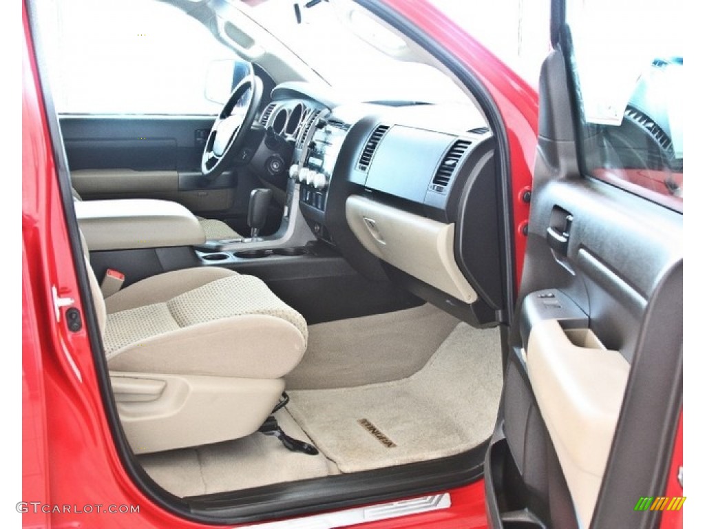 2010 Tundra Double Cab - Radiant Red / Sand Beige photo #12