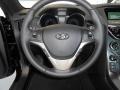 2013 Hyundai Genesis Coupe Red Leather/Red Cloth Interior Steering Wheel Photo