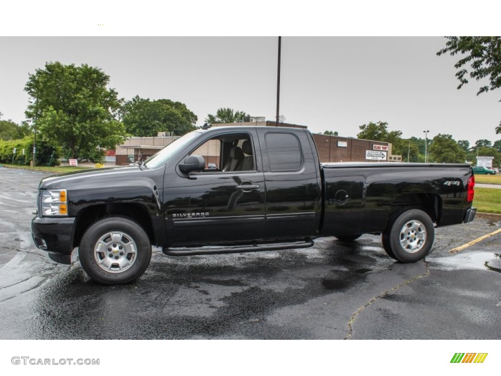 Black 2011 Chevrolet Silverado 1500 LT Extended Cab 4x4 Exterior Photo #83891491