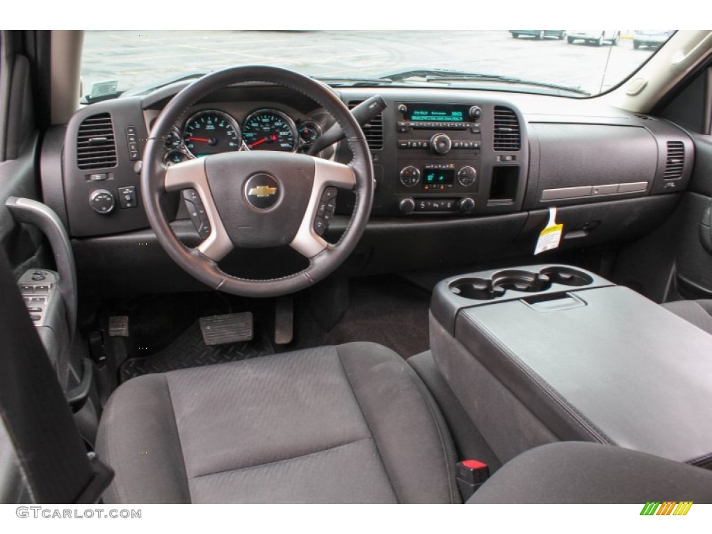Ebony Interior 2011 Chevrolet Silverado 1500 LT Extended Cab 4x4 Photo #83891848