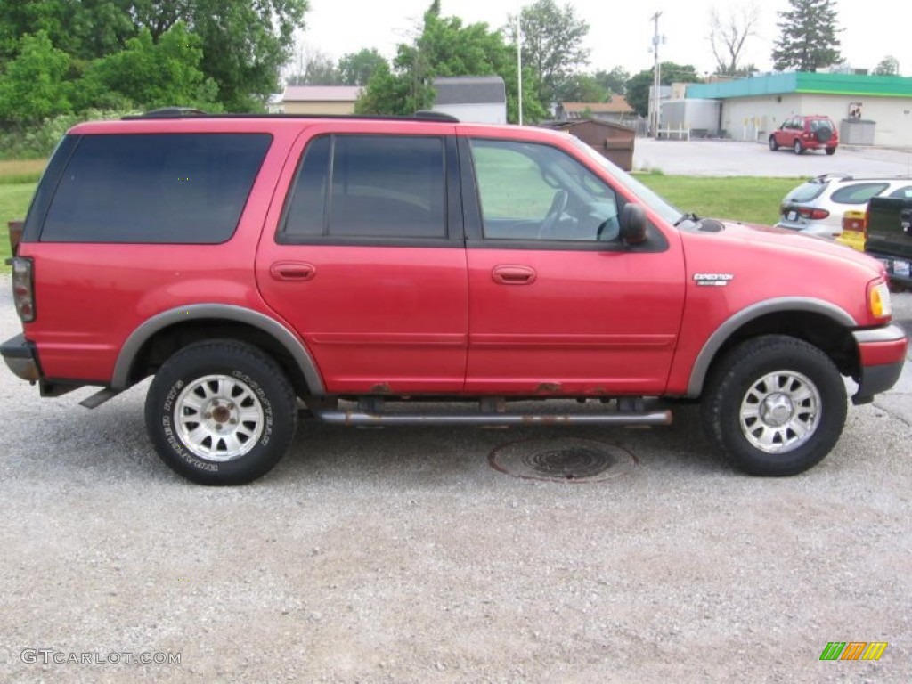 2000 Expedition XLT 4x4 - Laser Red / Medium Graphite photo #2