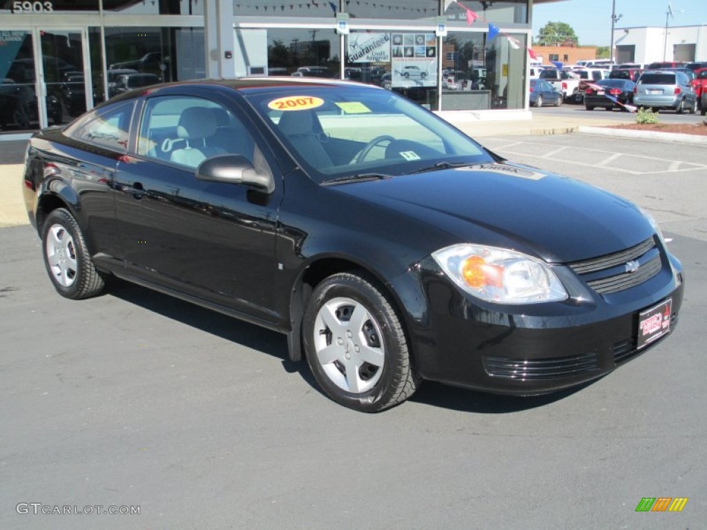 2007 Cobalt LS Coupe - Black / Gray photo #1