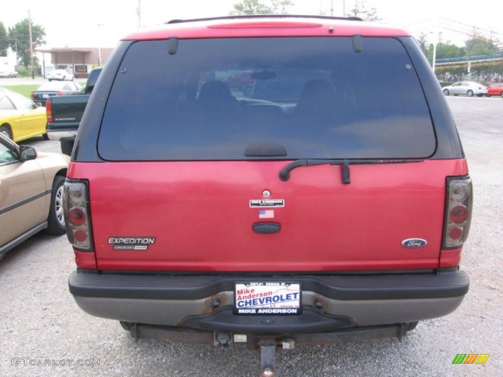 2000 Expedition XLT 4x4 - Laser Red / Medium Graphite photo #13