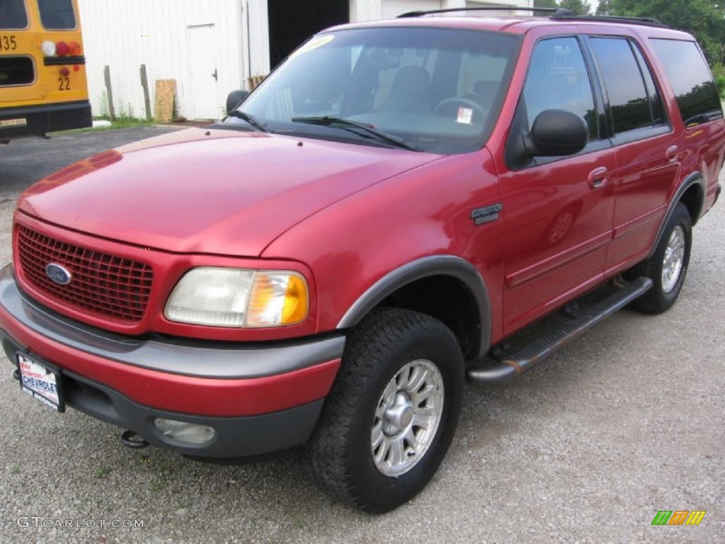 2000 Expedition XLT 4x4 - Laser Red / Medium Graphite photo #18