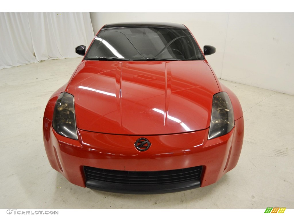 2004 350Z Enthusiast Coupe - Redline / Carbon Black photo #4