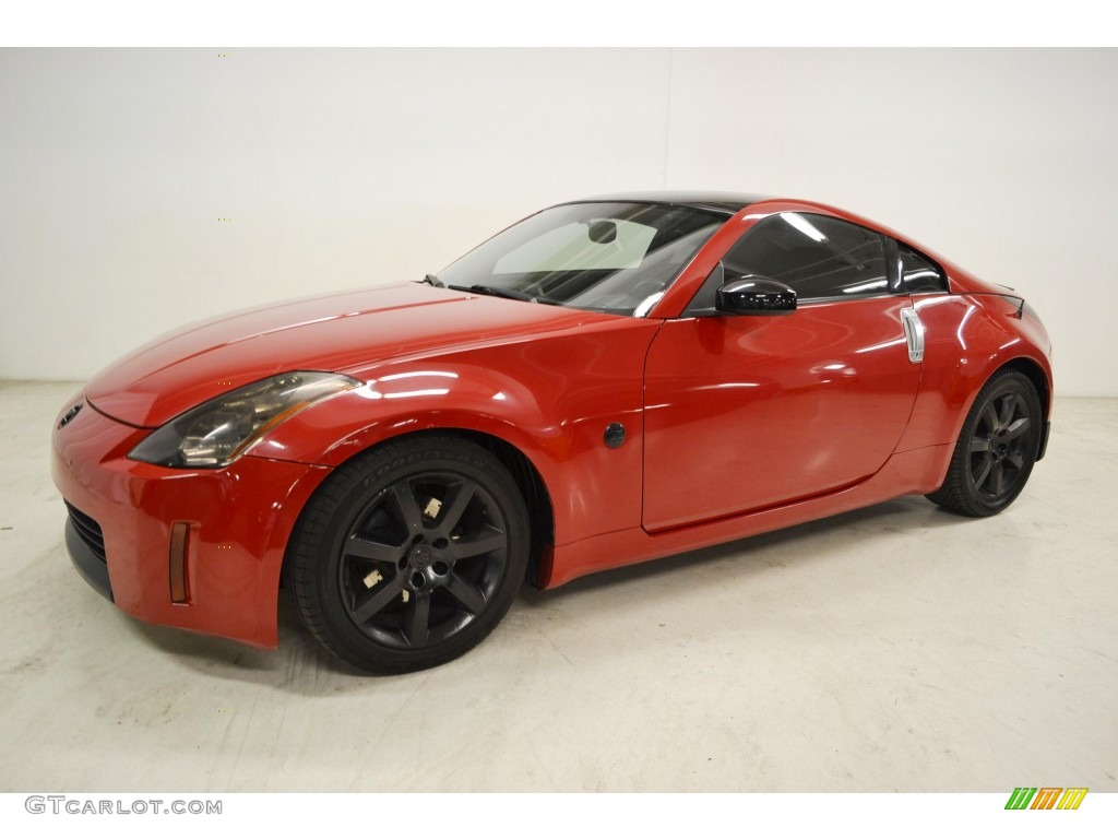 2004 350Z Enthusiast Coupe - Redline / Carbon Black photo #6