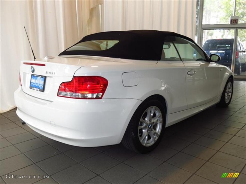 2008 1 Series 128i Convertible - Alpine White / Coral Red photo #3