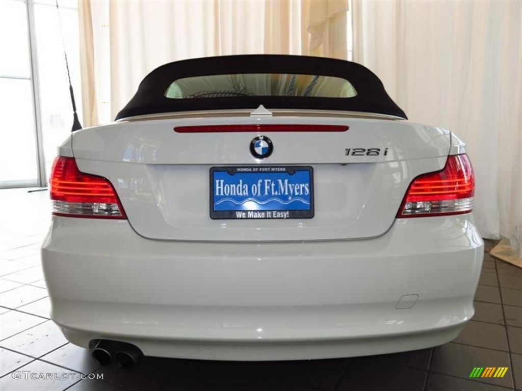 2008 1 Series 128i Convertible - Alpine White / Coral Red photo #7