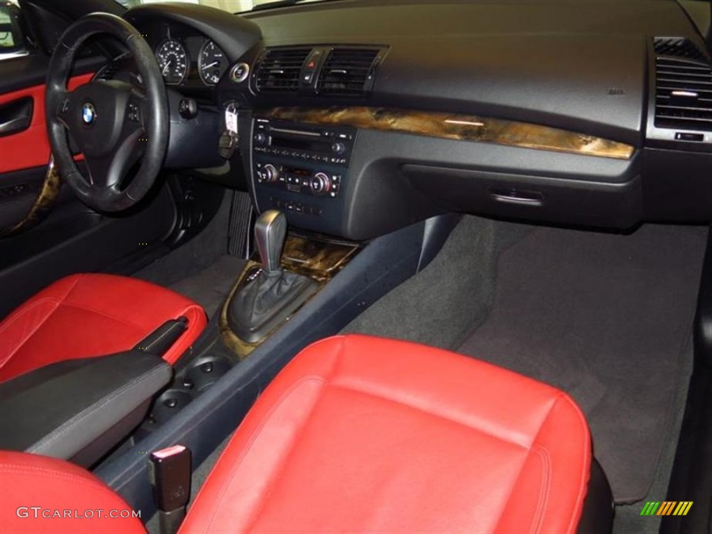 2008 1 Series 128i Convertible - Alpine White / Coral Red photo #10