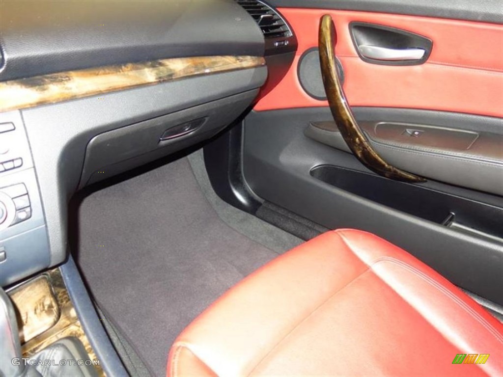 2008 1 Series 128i Convertible - Alpine White / Coral Red photo #14