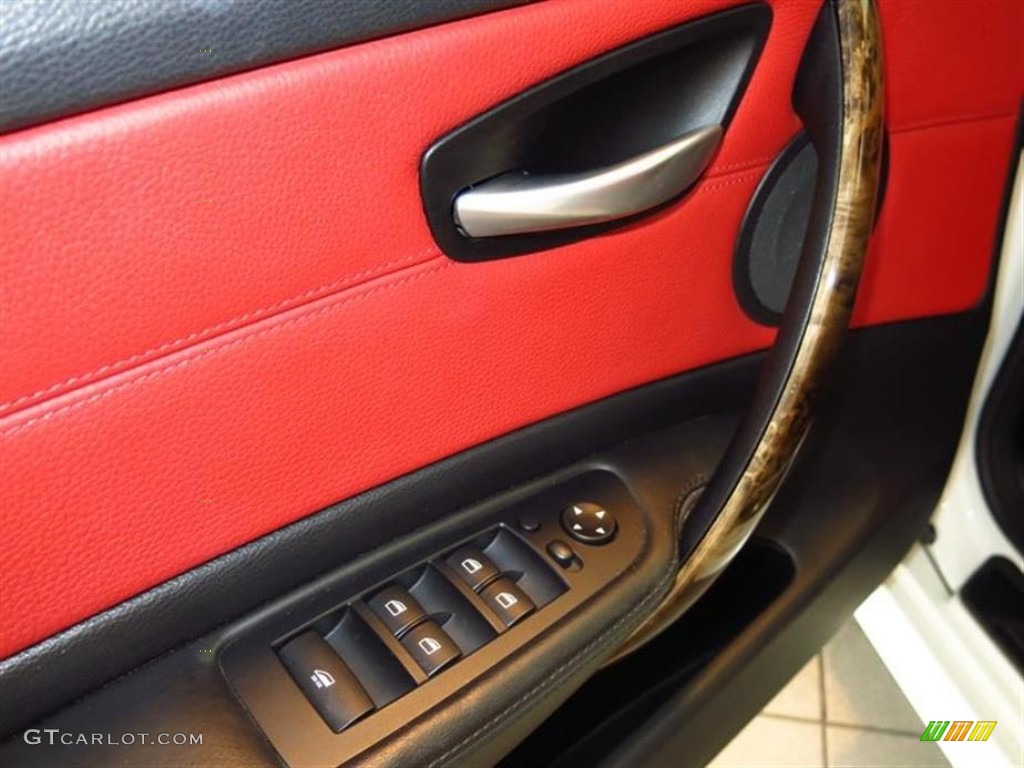 2008 1 Series 128i Convertible - Alpine White / Coral Red photo #15