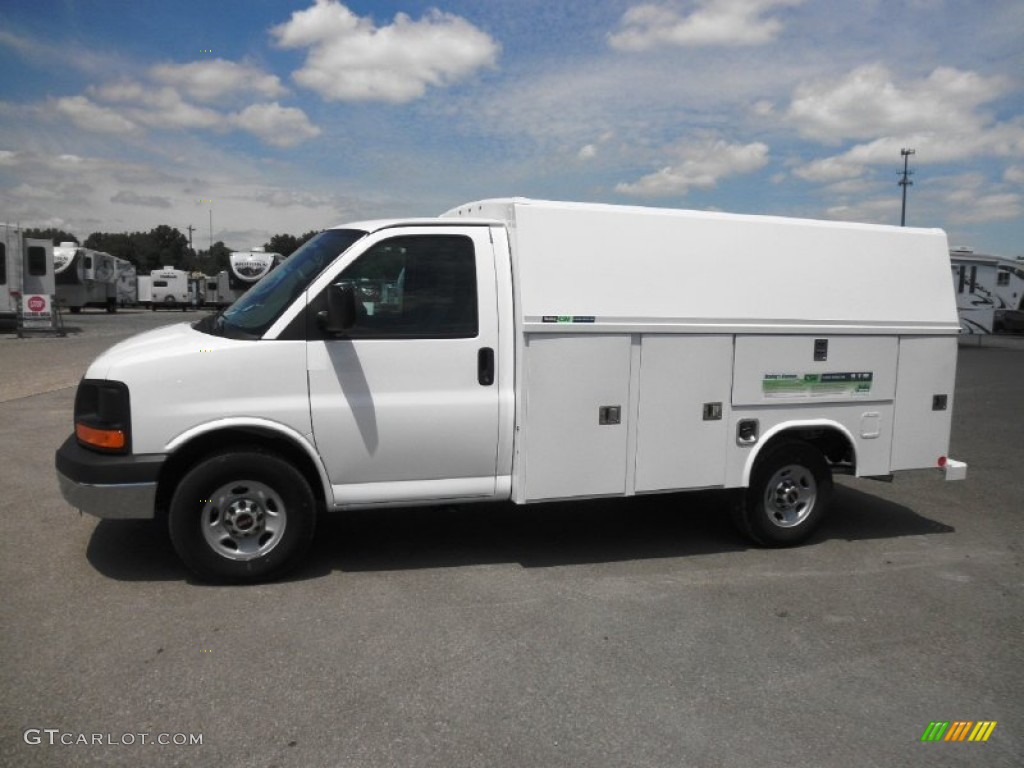 Summit White 2013 GMC Savana Cutaway 3500 Commercial Utility Truck Exterior Photo #83904379