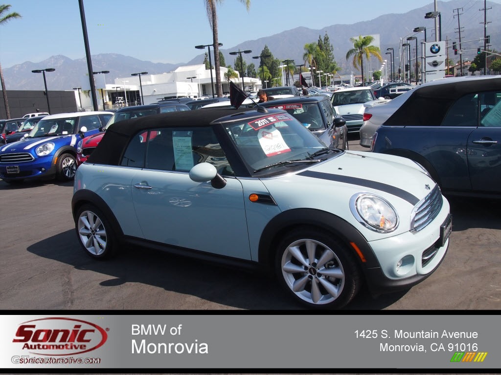 2011 Cooper Convertible - Ice Blue / Carbon Black photo #1