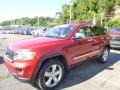 2011 Inferno Red Crystal Pearl Jeep Grand Cherokee Overland 4x4  photo #1