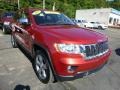 2011 Inferno Red Crystal Pearl Jeep Grand Cherokee Overland 4x4  photo #7