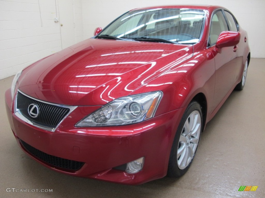 2008 IS 250 AWD - Matador Red Mica / Cashmere Beige photo #4