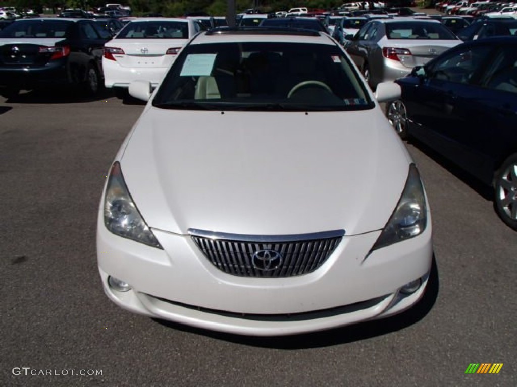 2005 Solara SLE V6 Coupe - Arctic Frost Pearl White / Ivory photo #2