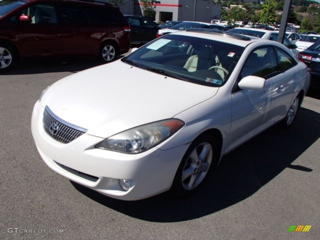 2005 Solara SLE V6 Coupe - Arctic Frost Pearl White / Ivory photo #3