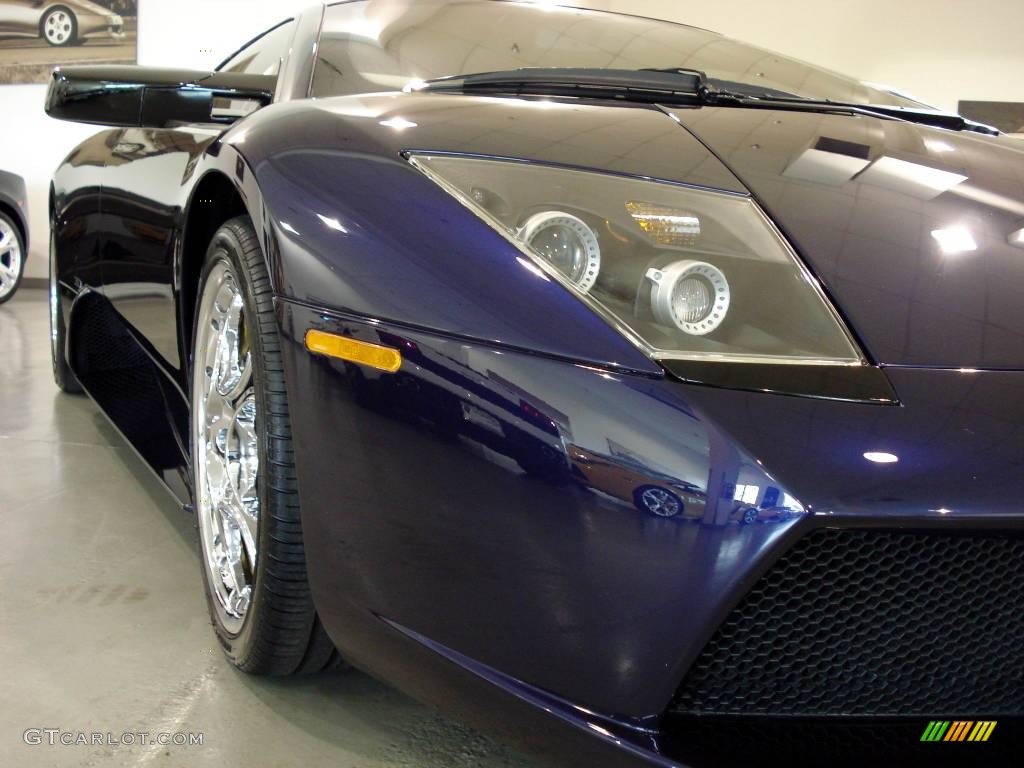 2002 Murcielago Coupe - Blu Scuro (Dark Blue) / White photo #5