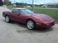1989 Dark Red Metallic Chevrolet Corvette Convertible  photo #1
