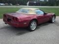 1989 Dark Red Metallic Chevrolet Corvette Convertible  photo #2