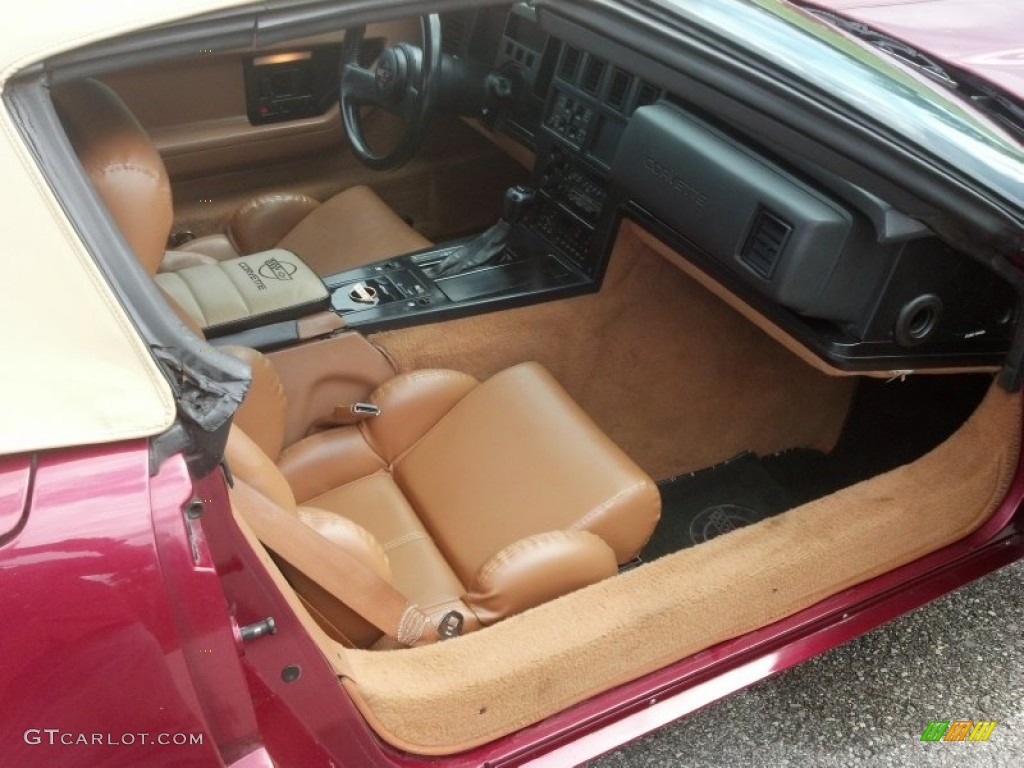 1989 Corvette Convertible - Dark Red Metallic / Saddle photo #8