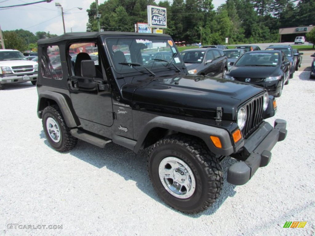 2000 Wrangler Sport 4x4 - Black / Agate photo #1