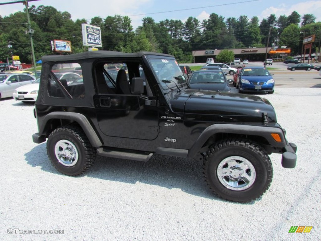 2000 Wrangler Sport 4x4 - Black / Agate photo #2