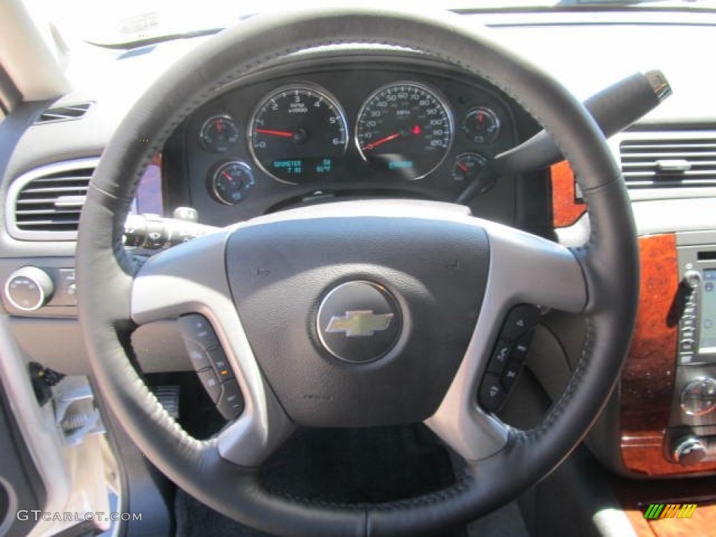 2014 Chevrolet Tahoe LTZ 4x4 Ebony Steering Wheel Photo #83912788
