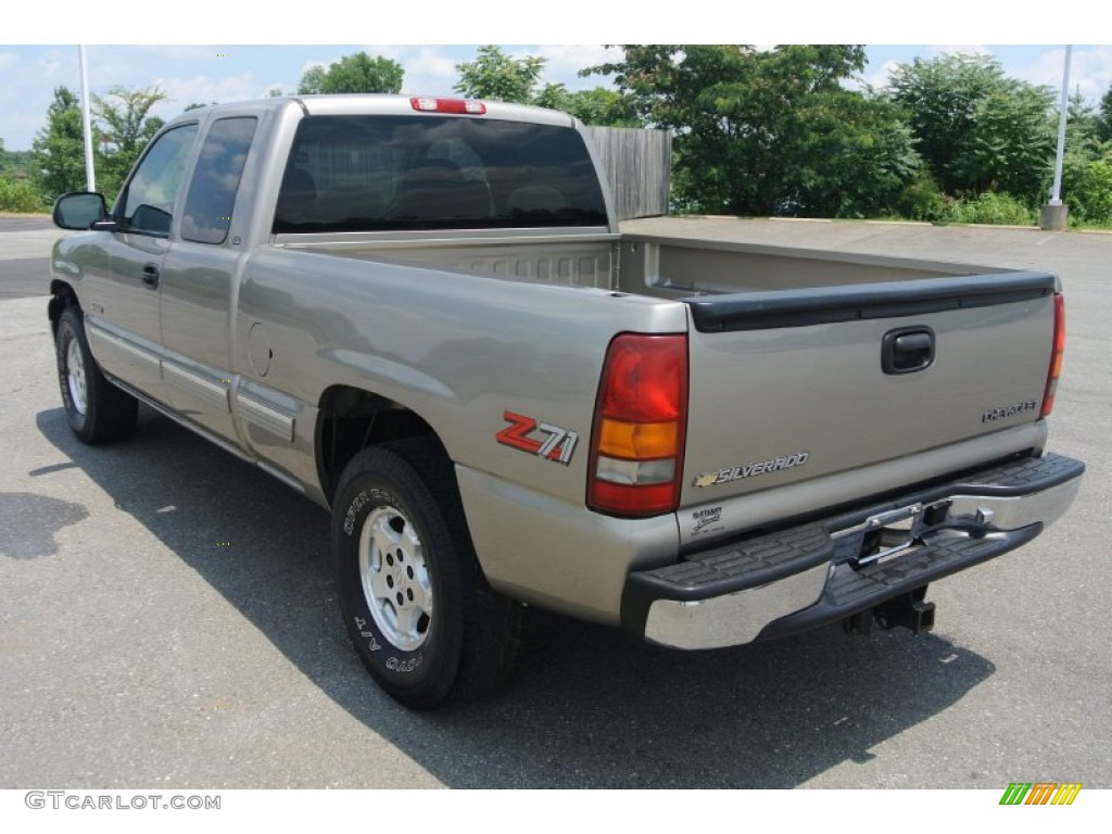 1999 Silverado 1500 LS Extended Cab 4x4 - Light Pewter Metallic / Medium Gray photo #4