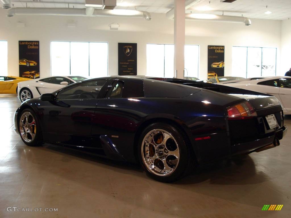 2002 Murcielago Coupe - Blu Scuro (Dark Blue) / White photo #20