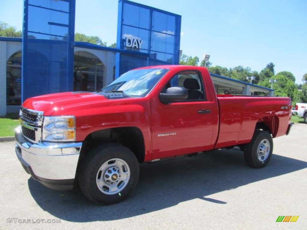 2014 Silverado 2500HD WT Regular Cab 4x4 - Victory Red / Dark Titanium photo #1