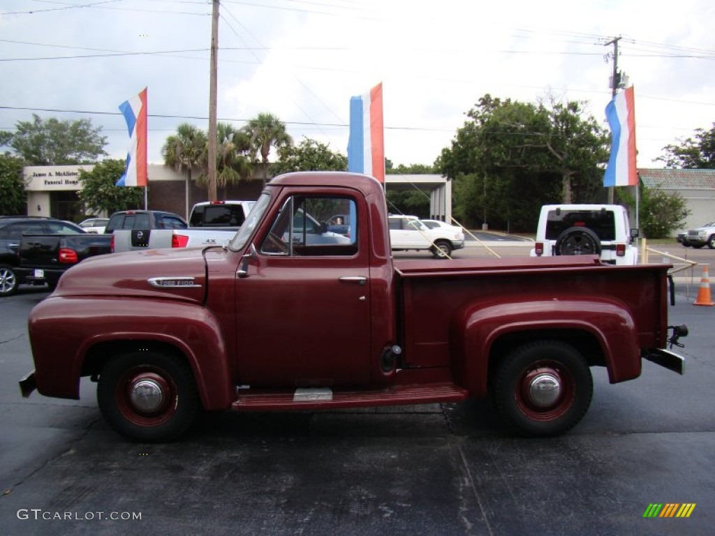 Dark Red Metallic 1953 Ford F100 Pickup Truck Exterior Photo #83915803