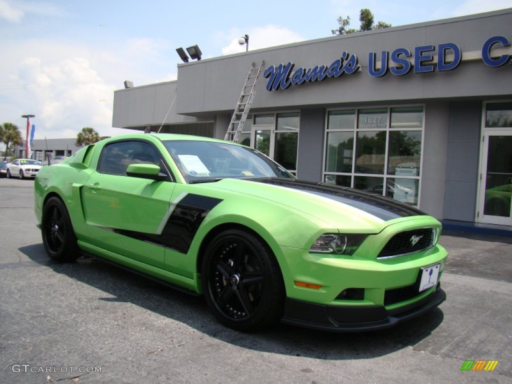 2013 Mustang V6 Premium Coupe - Gotta Have It Green / Charcoal Black photo #2