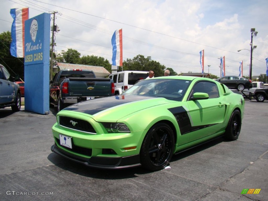 2013 Mustang V6 Premium Coupe - Gotta Have It Green / Charcoal Black photo #4