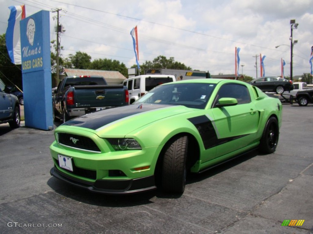 2013 Mustang V6 Premium Coupe - Gotta Have It Green / Charcoal Black photo #22