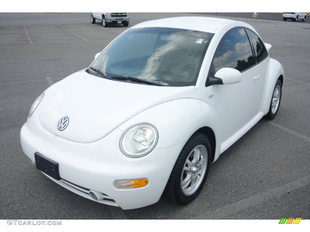 2001 New Beetle GLS Coupe - Cool White / Light Grey photo #2