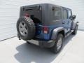 2010 Deep Water Blue Pearl Jeep Wrangler Unlimited Mountain Edition 4x4  photo #4