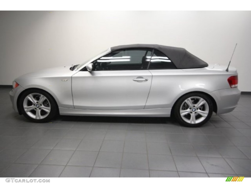 2008 1 Series 128i Convertible - Titanium Silver Metallic / Black photo #2