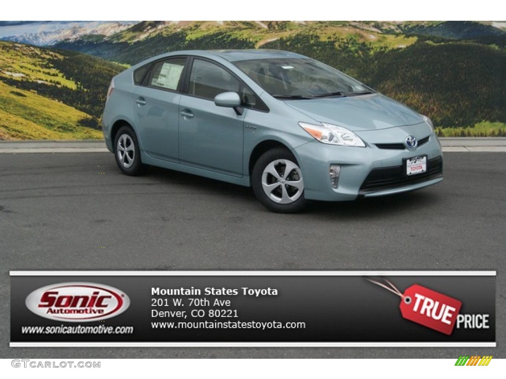 2013 Prius Three Hybrid - Sea Glass Pearl / Dark Gray photo #1