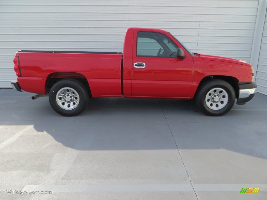 2007 Silverado 1500 Classic LS Regular Cab - Victory Red / Dark Charcoal photo #3