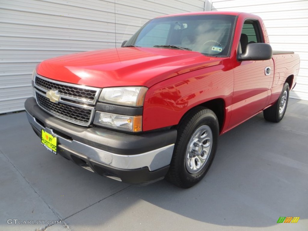 2007 Silverado 1500 Classic LS Regular Cab - Victory Red / Dark Charcoal photo #7