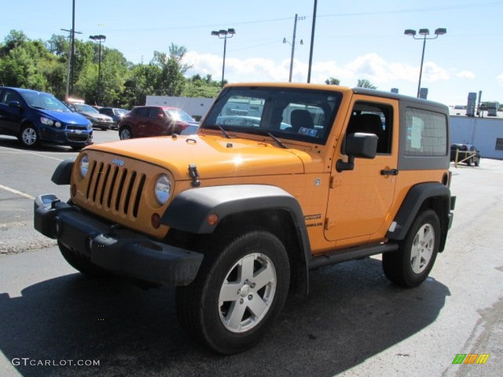 2012 Wrangler Sport S 4x4 - Dozer Yellow / Black photo #4