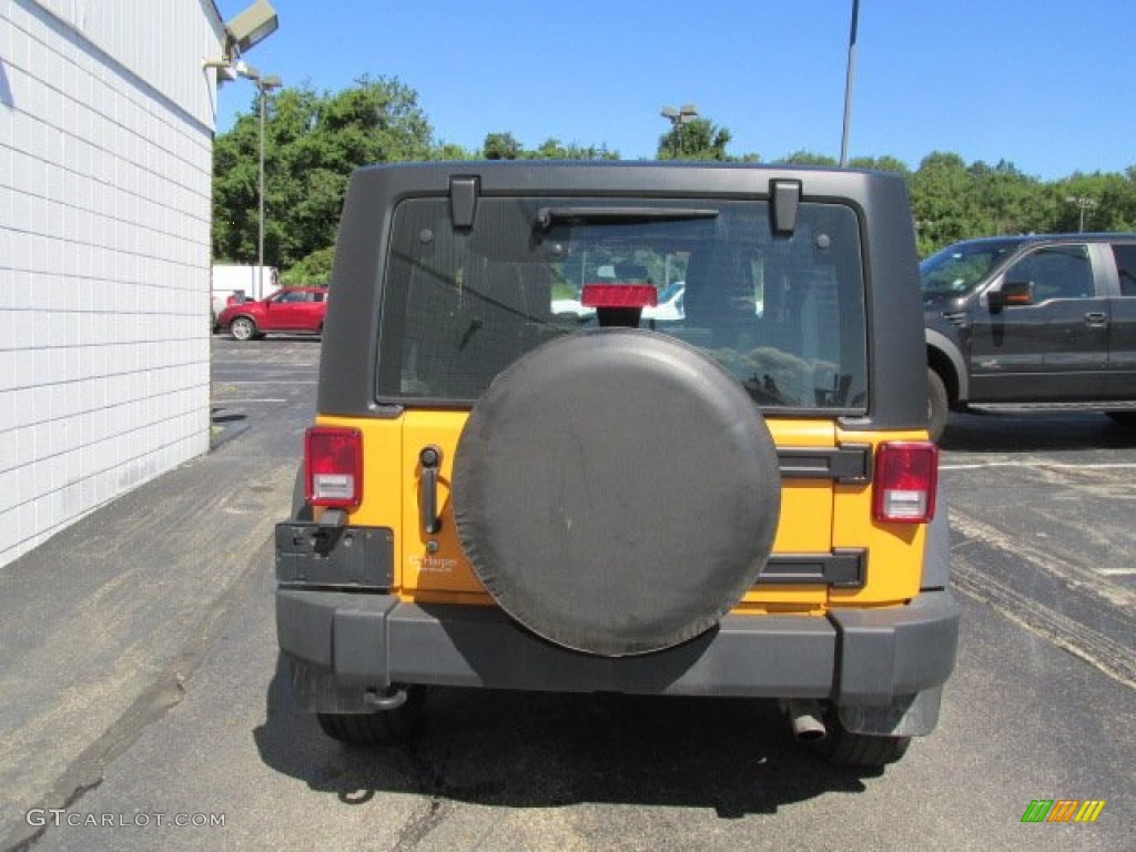 2012 Wrangler Sport S 4x4 - Dozer Yellow / Black photo #8